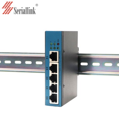 Seriallink SLK-RT400 Industrial 5 ports switch 10/100M network switch IP40 protection DIN rail installation